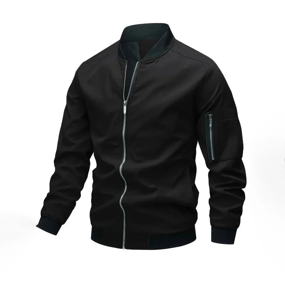 Herren Bomberjacke Modern Lederlook - IdealeKleiden