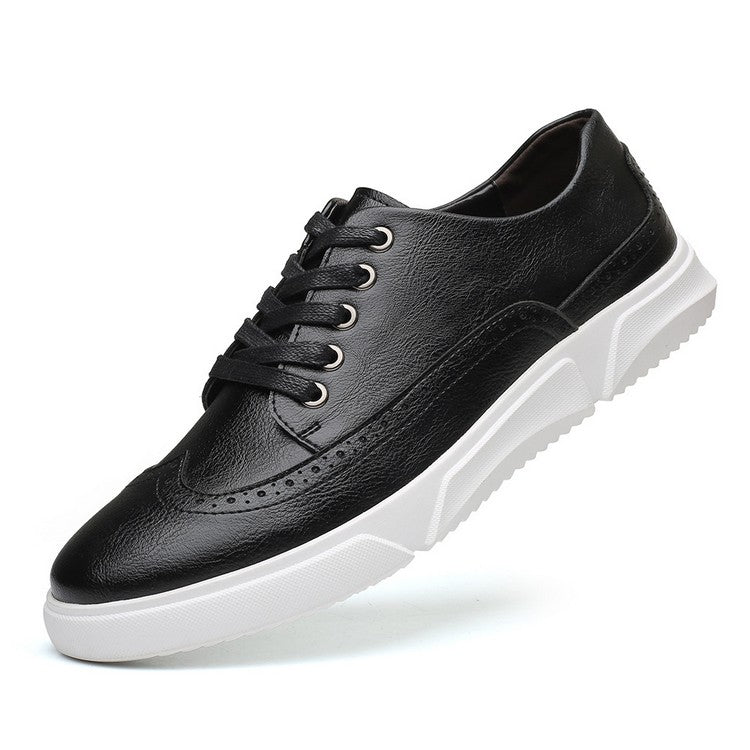 Stilvolle Herren Sneaker Leder Schuhe