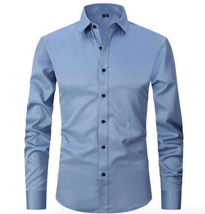 Slim Fit Herrenhemd Knöpfe Stretch