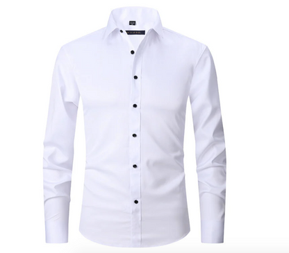 Slim Fit Herrenhemd Knöpfe Stretch