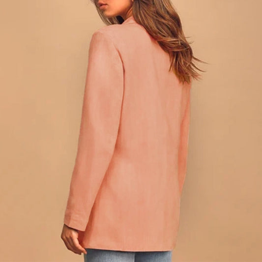 Eleganter Blazer Oversized Zweireihig Klassisch - IdealeKleiden