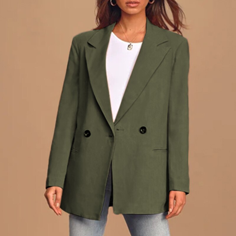 Eleganter Blazer Oversized Zweireihig Klassisch