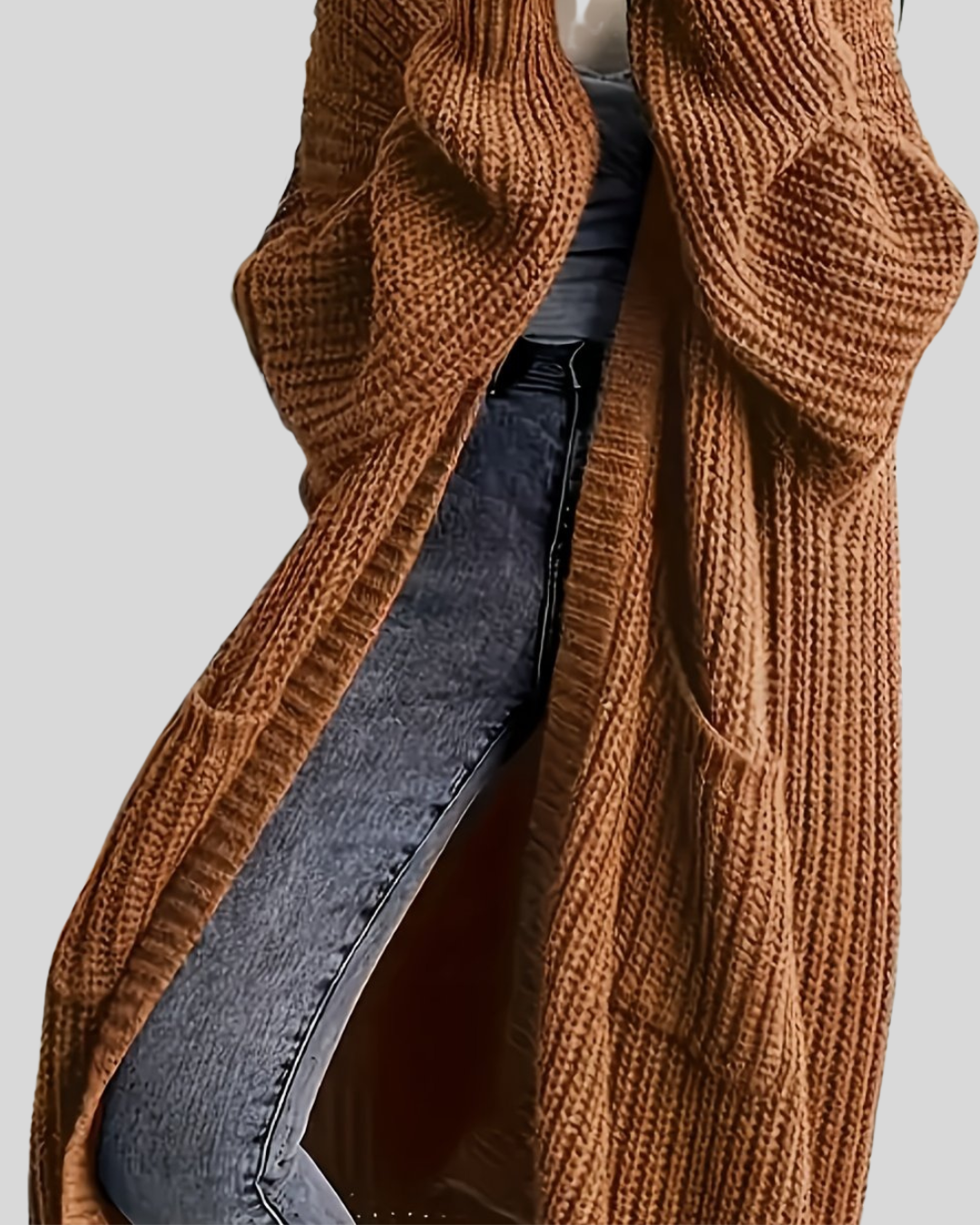 Eleganter Damen Cardigan Lang