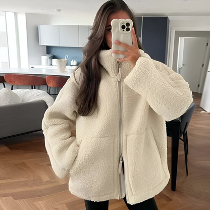 Warme Damenwinterjacke Fleece Outdoor