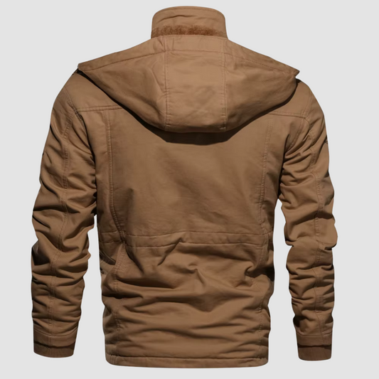 Herren Wintermantel Warm Kapuze - IdealeKleiden