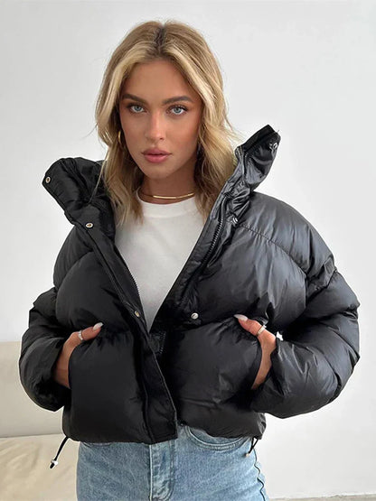 Warme Pufferjacke Kurz Damen