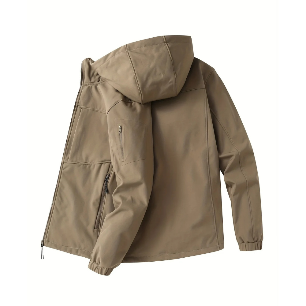 Herren Outdoor-Jacke Kapuze Fleece Isolierung - IdealeKleiden