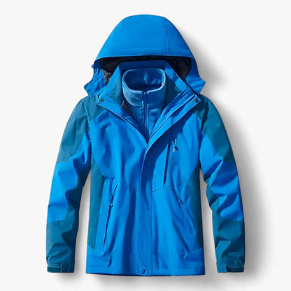 Wasserdichte Herren Outdoor-Jacke Kapuze Fleece