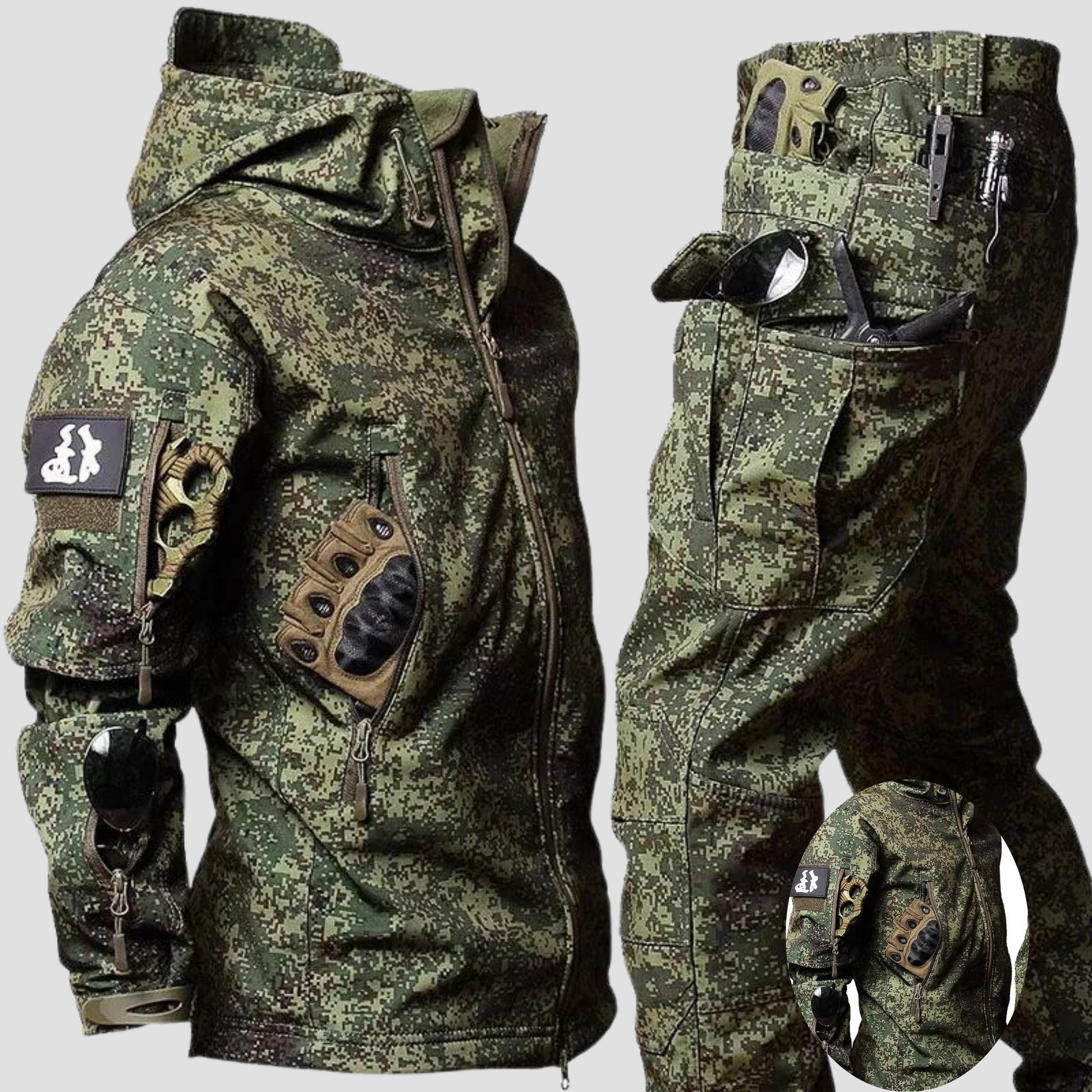 Taktische Herrenjacke Camo Winter Outdoor - IdealeKleiden