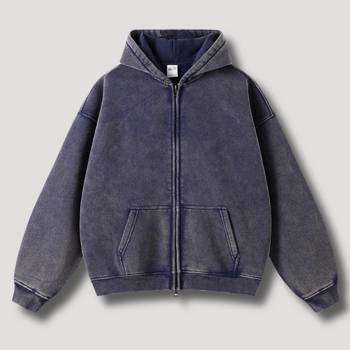Große Herren Hoodie Reißverschluss Kapuze