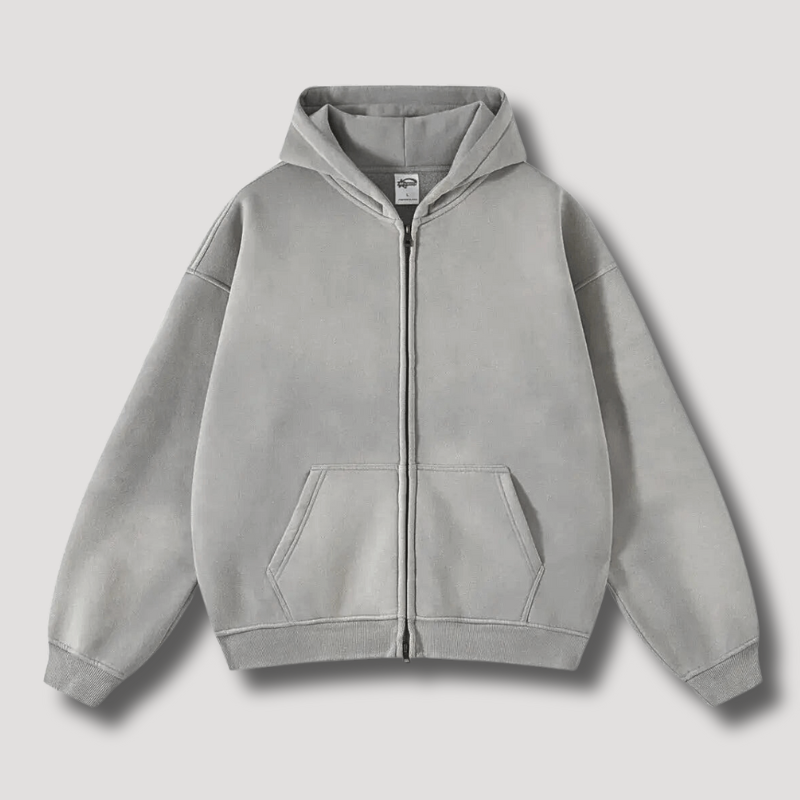 Große Herren Hoodie Reißverschluss Kapuze