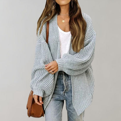 Damen Oversized Strickcardigan Langärmlig