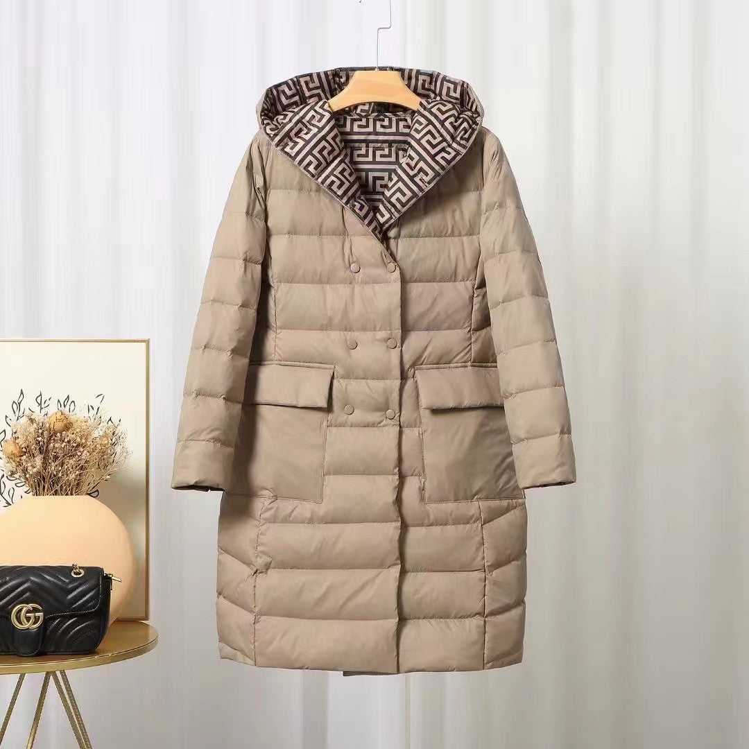 Warme Damen Winterjacke Kapuze Fütterung