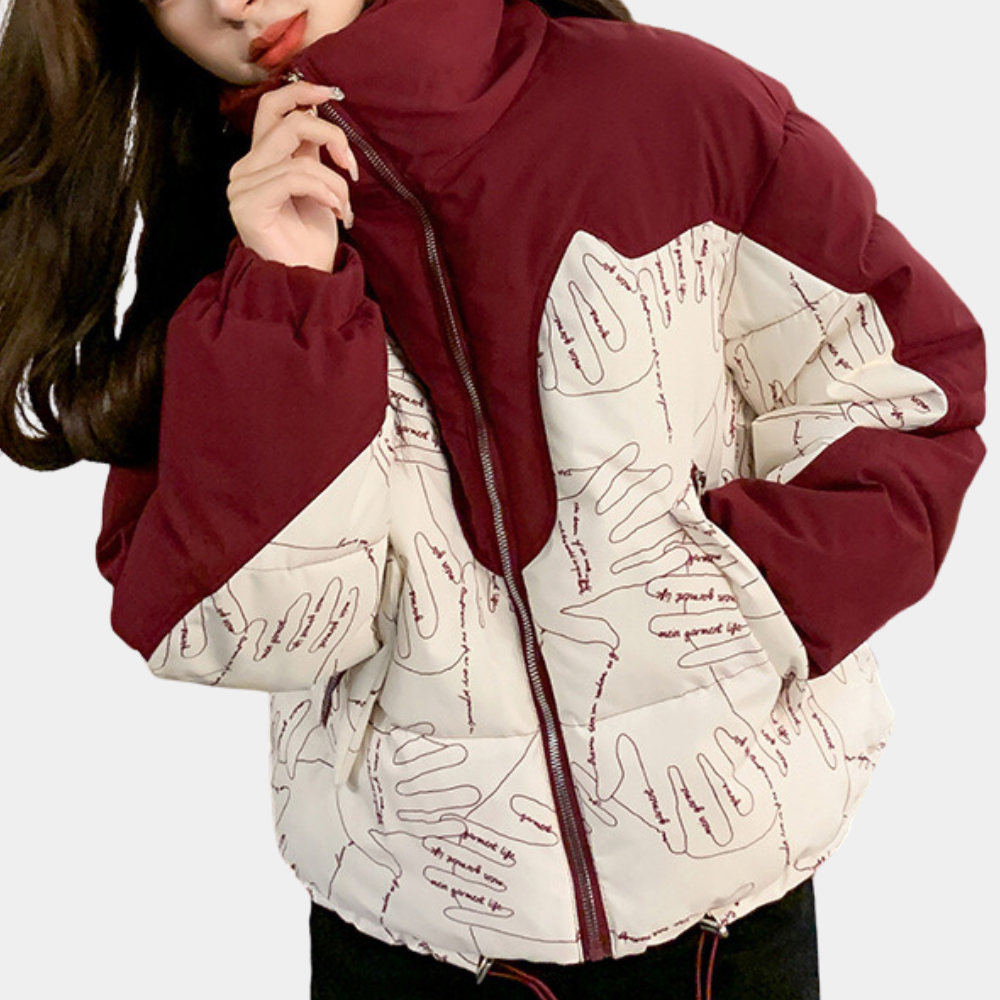 Warme Winterjacke Frauen Elegant Schwarz