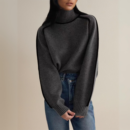 Stilvoller Rollkragen Pullover Elegant Damen