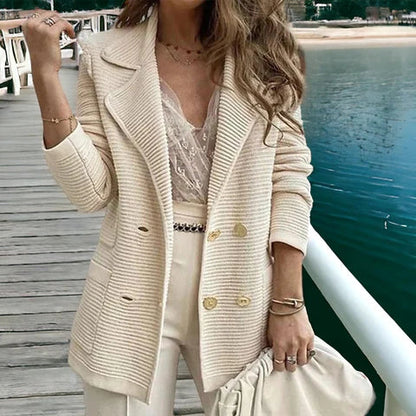 Elegante Damenweste Langärmelig Einfarbig