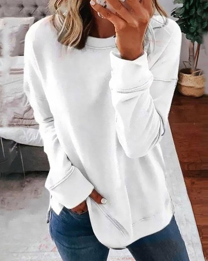 Damen Sweatshirt Weich Bequem Klassisch