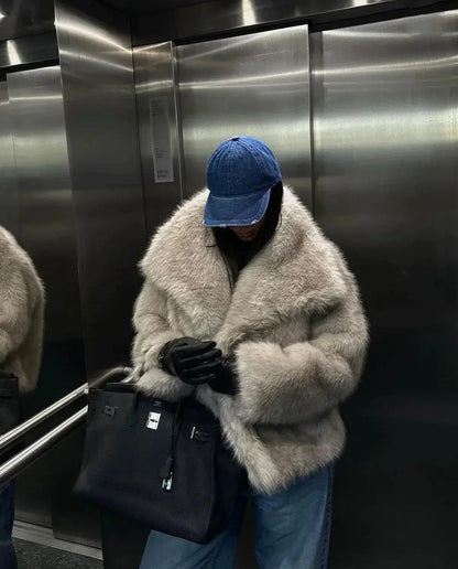 Stylische Damenjacke Kunstpelz