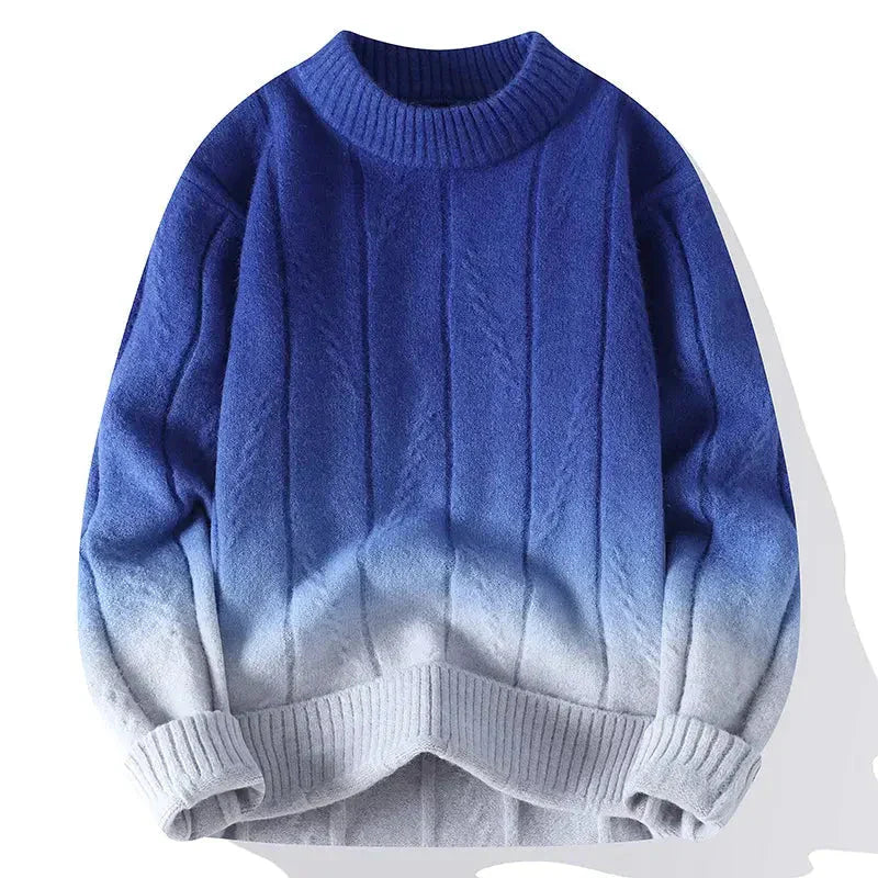 Zweifarbiger Strickpullover Herren Modern