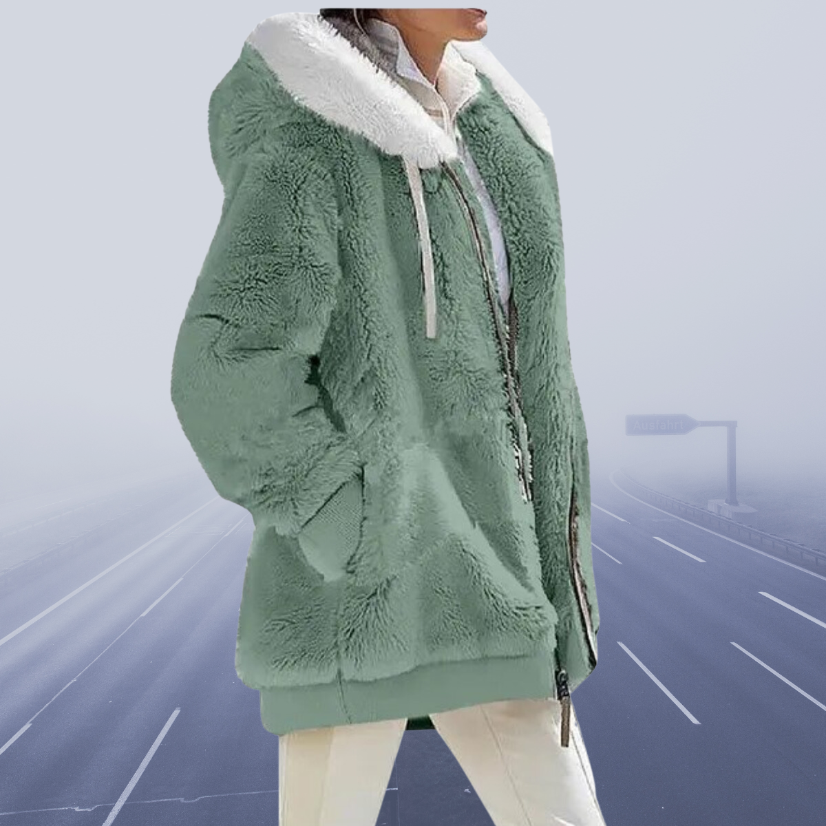 Übergroße Damenjacke Teddyfell Warm Wintermantel