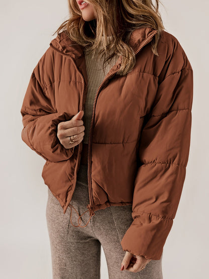 Modische Steppjacke Damen Reißverschluss