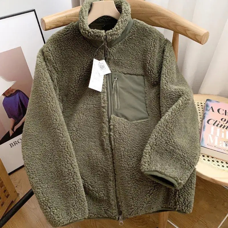 Herren Steppjacke Modern Reißverschluss Tasche