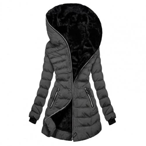 Damen Winterjacke Lang Daunen Mantel Warm Kapuze