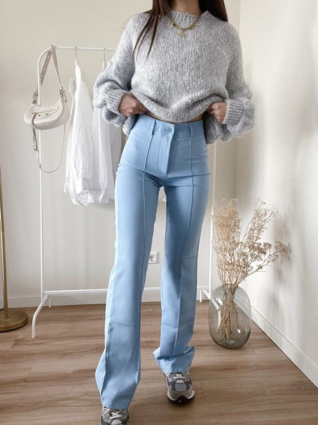 Schlanke Frauenhose Hochtailliert Elegant