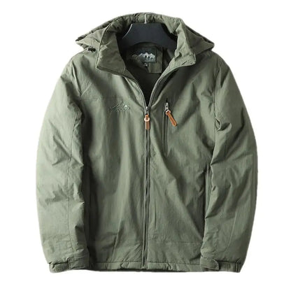 Herren Winterjacke Fleece Isoliert Kapuze - IdealeKleiden