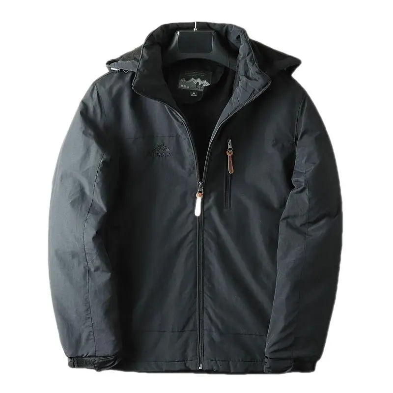 Herren Winterjacke Fleece Isoliert Kapuze