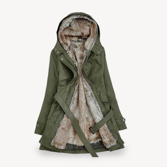 Damen Parka Jack Winter Warm Kunstfell - IdealeKleiden