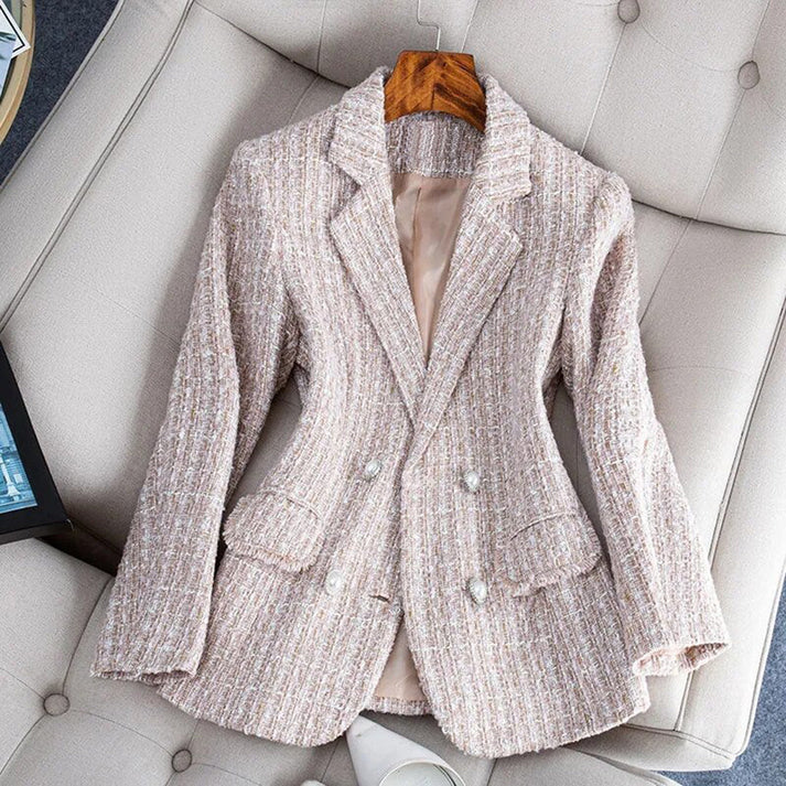 Eleganter Damen Blazer Tweed Stil