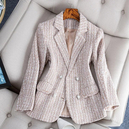 Eleganter Damen Blazer Tweed Stil