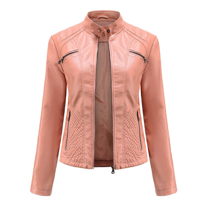Herbst Lederjacke Damen Stylisch