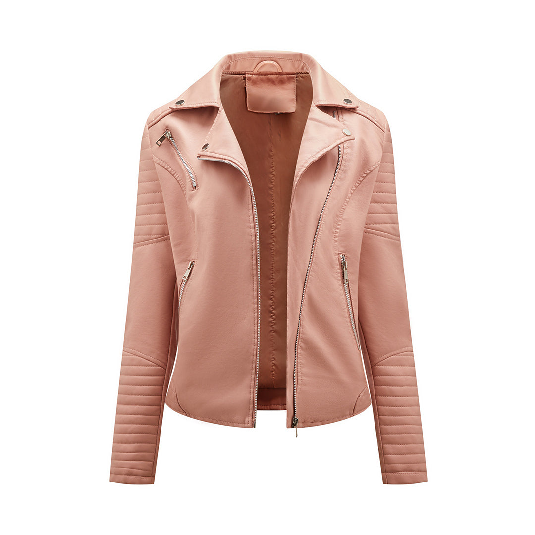 Elegante Damen Lederjacke Modern Style
