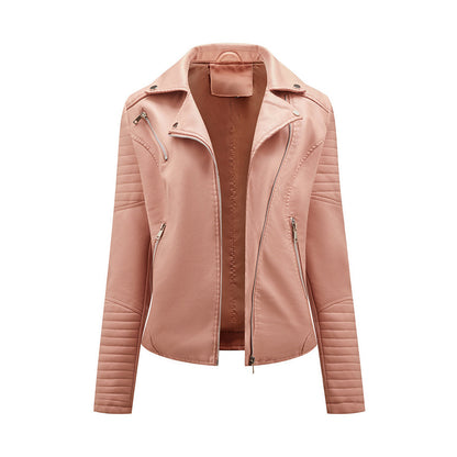 Modische Lederjacke Herbst Trend