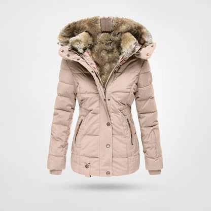 Stylische Winterjacke Warm Innenfutter Kapuze