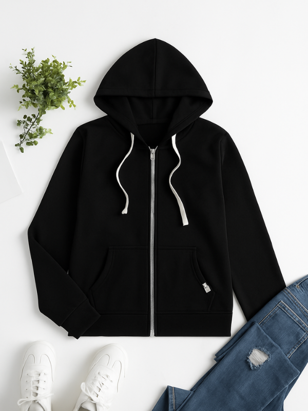 Damen Kapuzenjacke Modern Langarm Reißverschluss