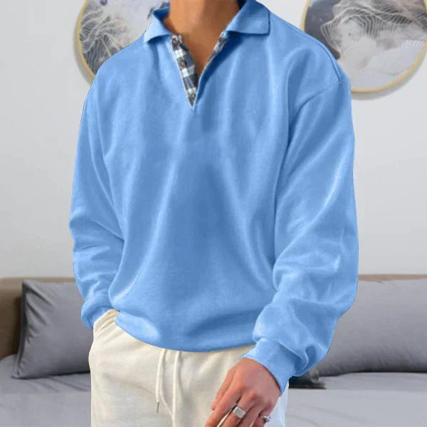 Polo Pullover Herren Lockere Passform Kragen