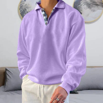 Polo Pullover Herren Lockere Passform Kragen
