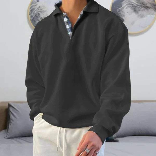 Polo Pullover Herren Lockere Passform Kragen - IdealeKleiden