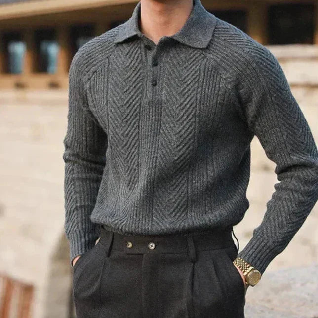 Stylischer Herren Pullover mit Kragen
