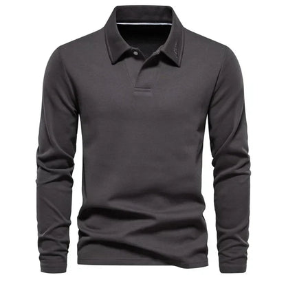 Herren Polo Langarm-Shirt Bequem