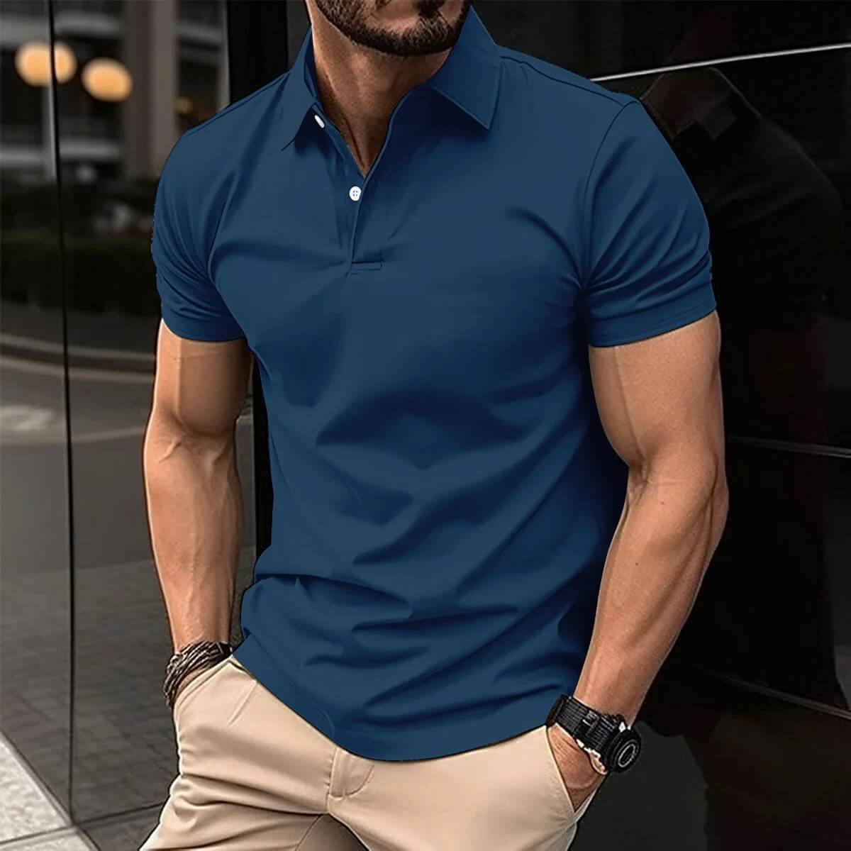 Herren Polo Shirt Kurzarm Modern Style