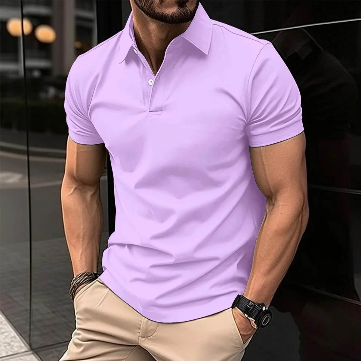 Herren Polo Shirt Kurzarm Modern Style