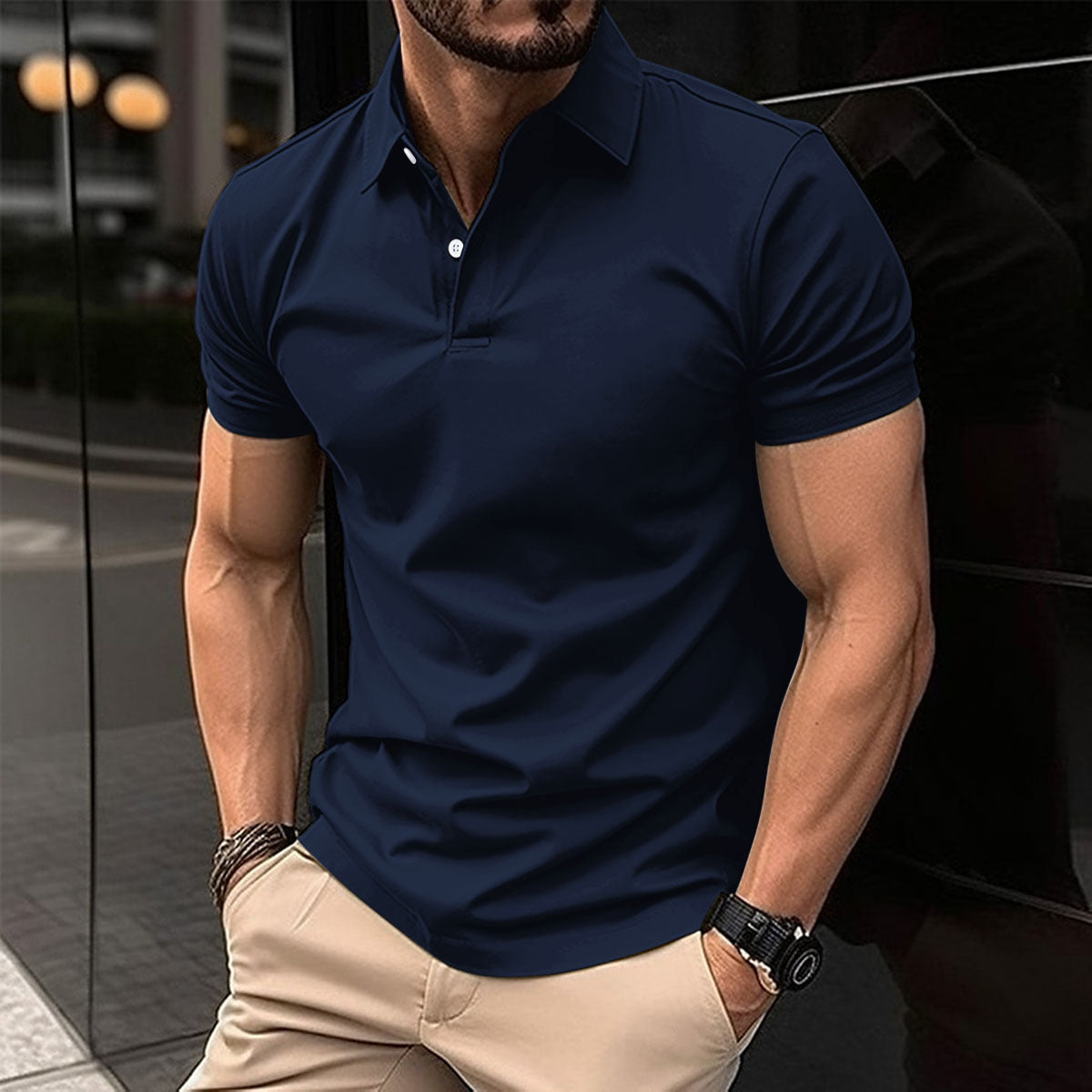 Herren Polo Shirt Kurzarm Modern Style