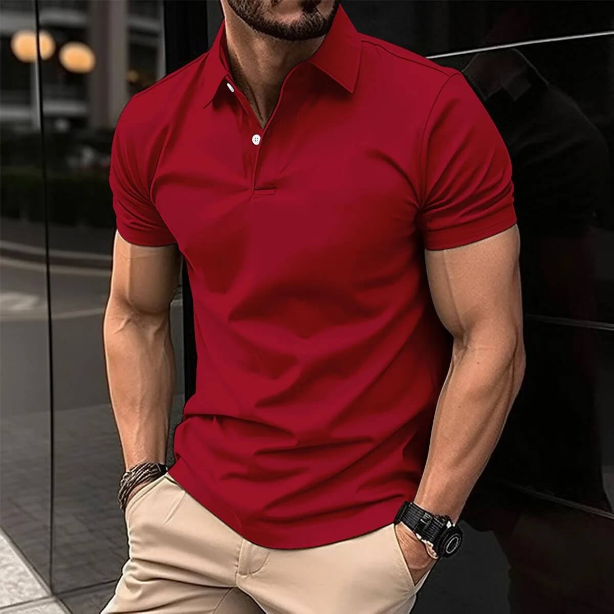 Herren Polo Shirt Kurzarm Modern Style