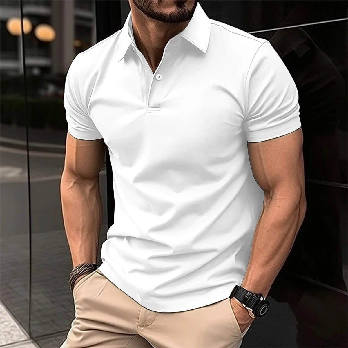 Herren Polo Shirt Kurzarm Modern Style