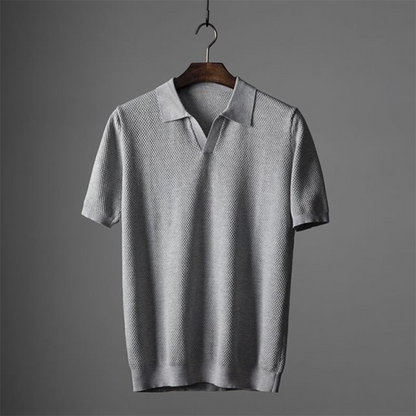Kurzarm Polo Hemd V-Ausschnitt Modern