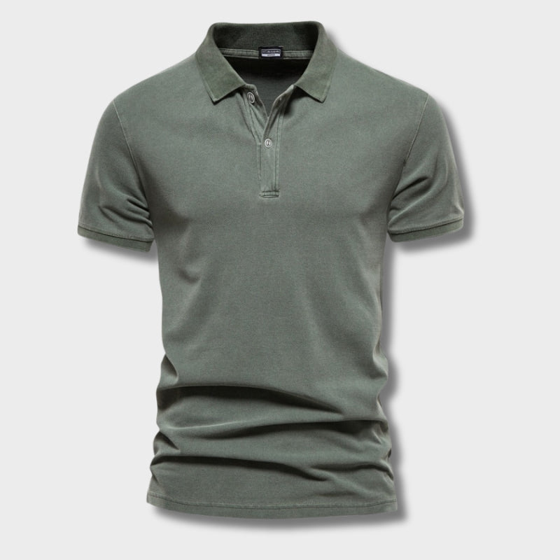 Herren Polo-Shirt Lässig Modern Halbknopf